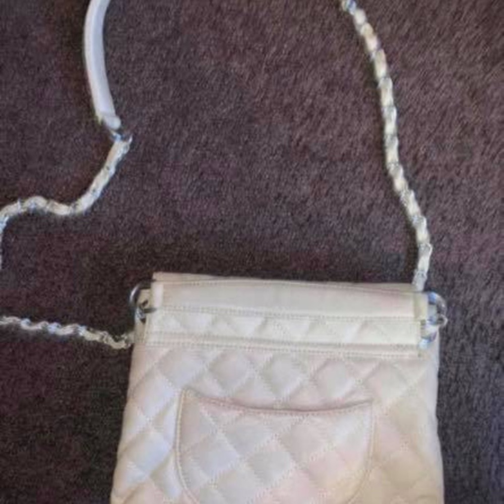 White crossbody purse